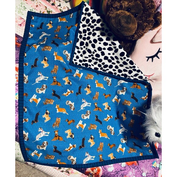 Dogs Doll Blanket / Car Seat Snuggie 21”x26” - Picture 5 of 6
